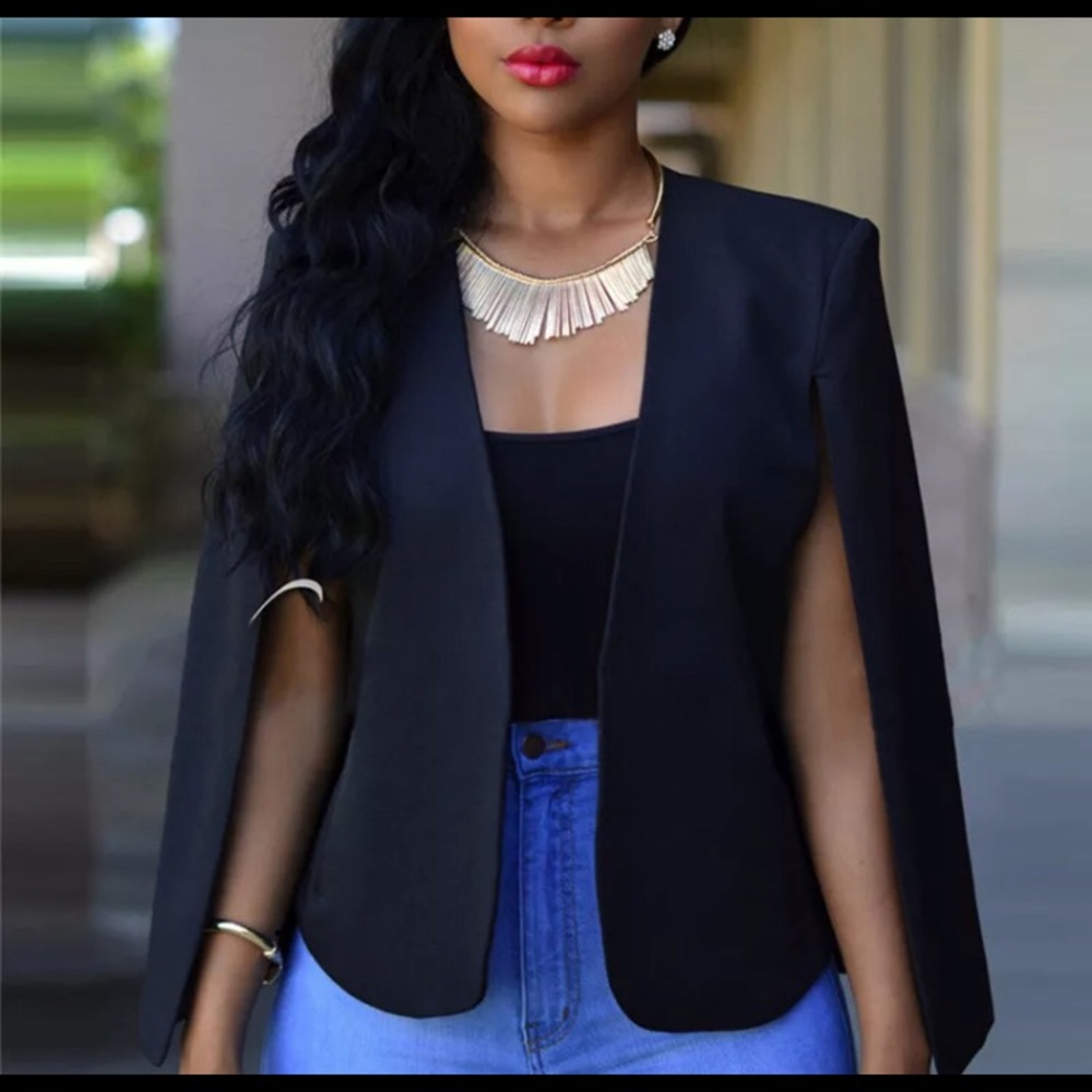 Black cape jack new without tags